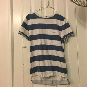 H&M Blue +White Striped Tee